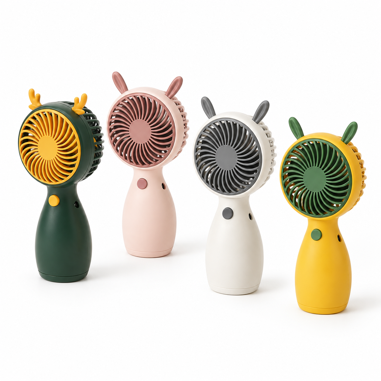 Cute Mini Rechargeable USB Fan - Portable Handheld Desk Fan