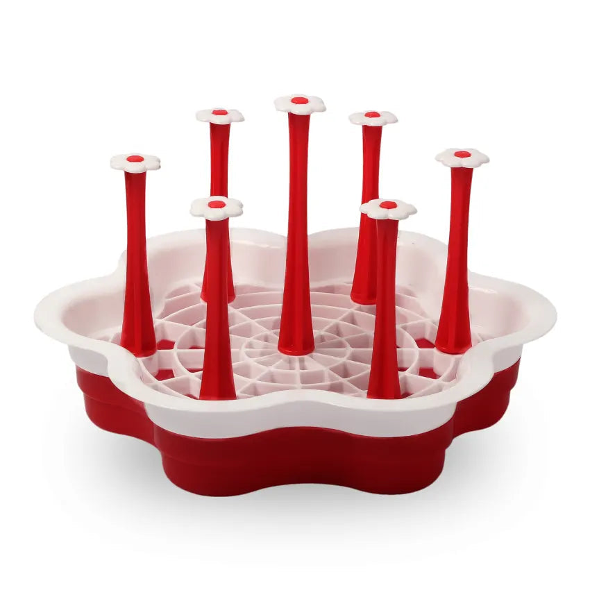 Plastic Glass Cup Stand Rack with 7 Hooks for Kitchen Counter