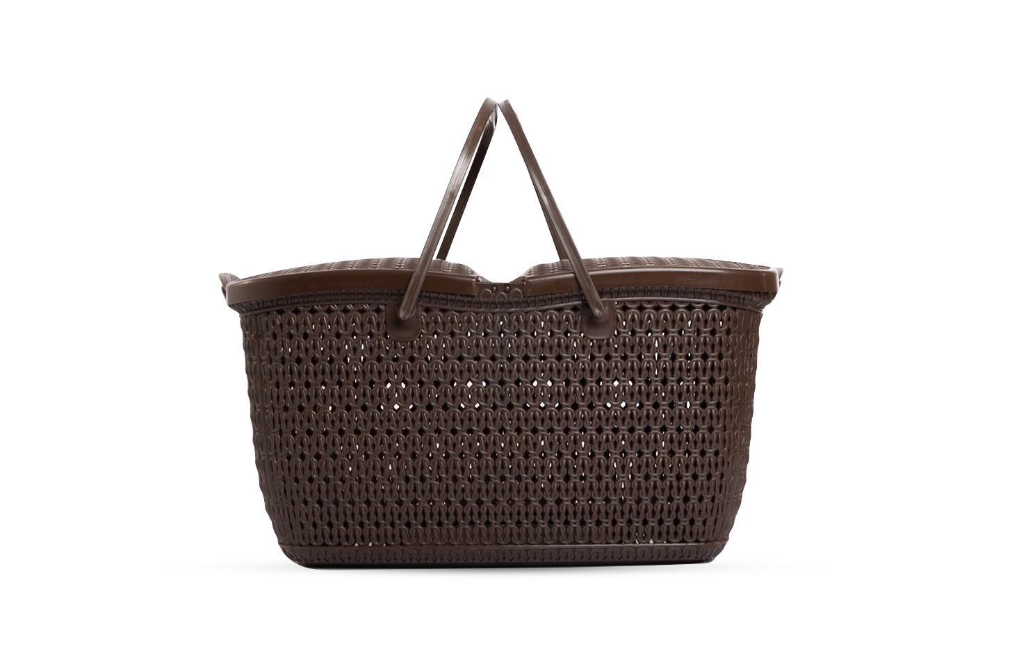 Plastic Picnic Basket | Outdoor Food Storage & Carry Basket - Red - Malik Mart P210