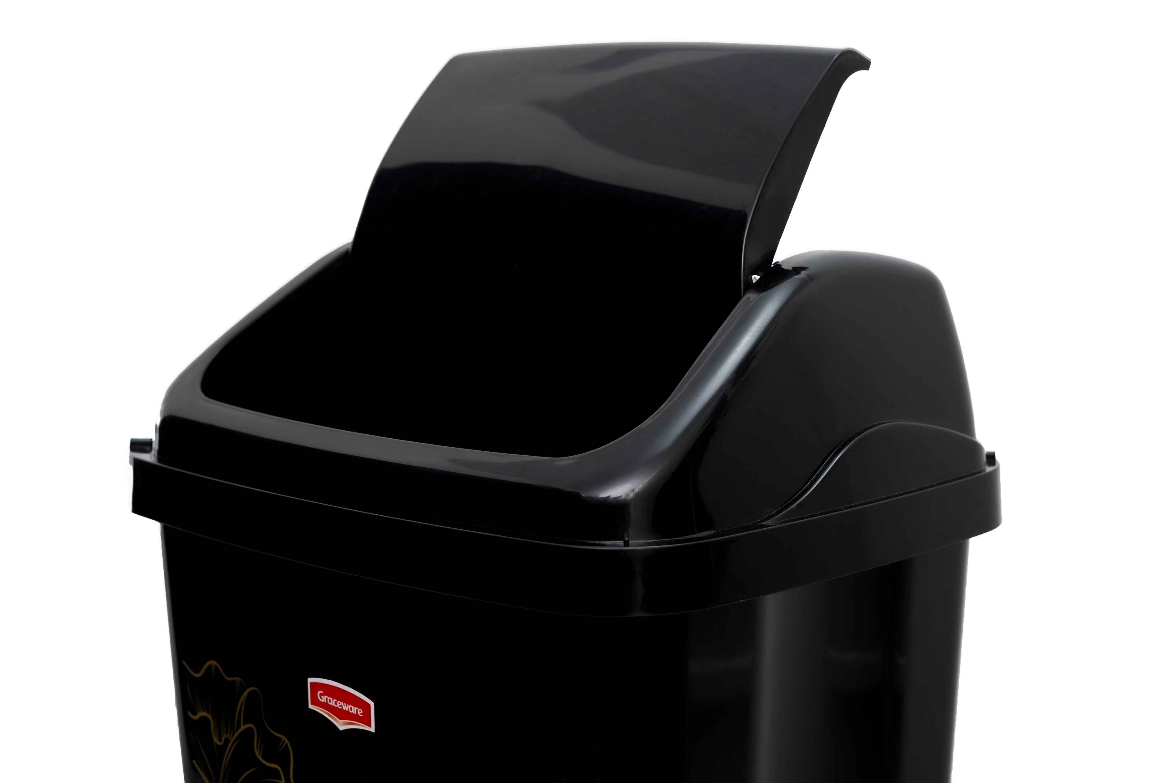 Plastic Dustbin 26L | Large Swing Lid Waste Bin with Color Variants - Malik Mart P157