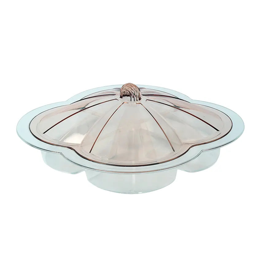 Pearl Compartment Tray Compartment Serving Tray - Elegant Dry Fruit, Snacks & Dessert Tray for Home Serving - Green