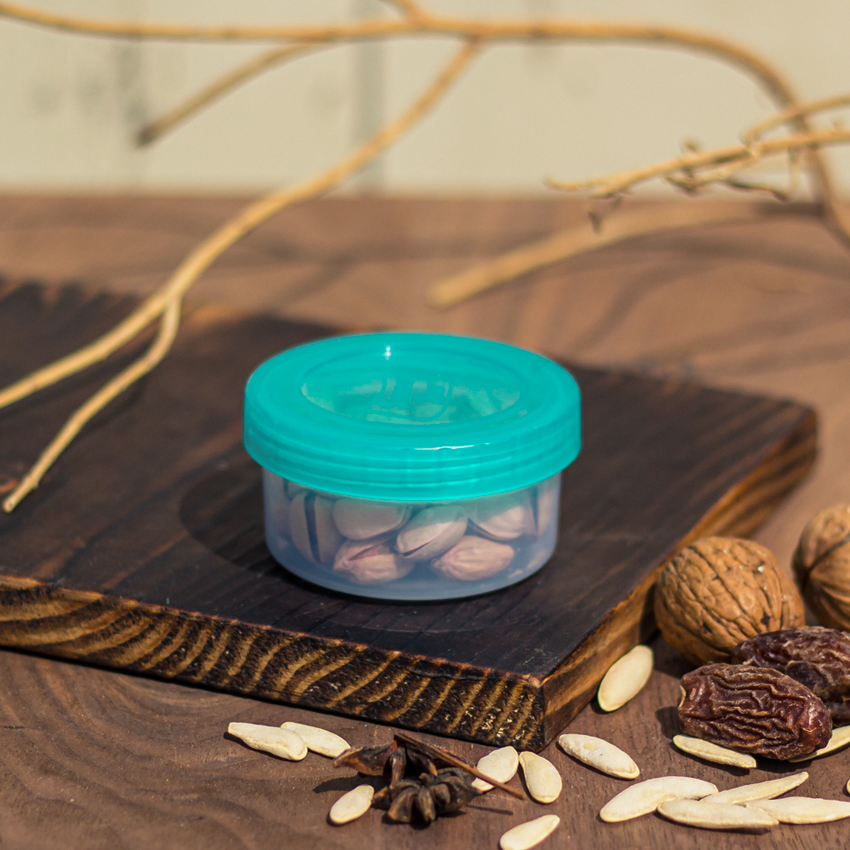 Smart Mini Jar Small - (60ml) Airtight Storage Jar - Stylish Kitchen Jar for Dry Fruits, Snacks, Spices & Pantry Items - Assorted