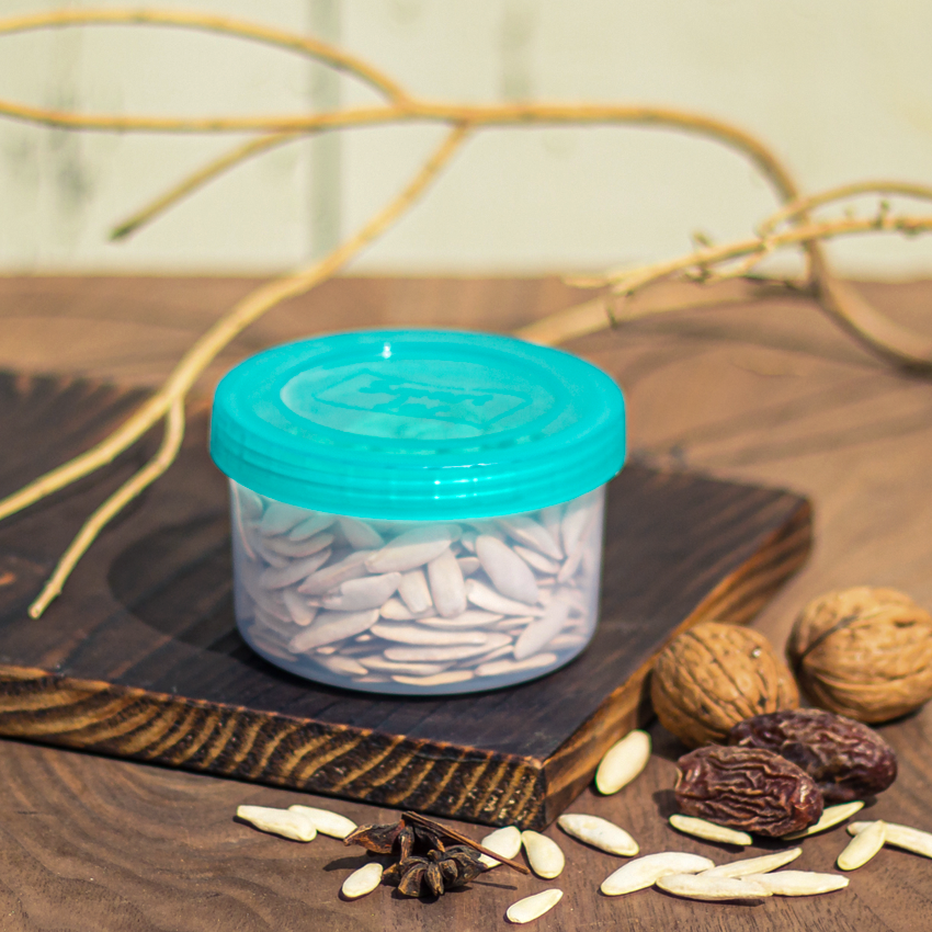 Smart Mini Jar Medium - (200ml) Airtight Storage Jar - Stylish Kitchen Jar for Dry Fruits, Snacks, Spices & Pantry Items - Assorted