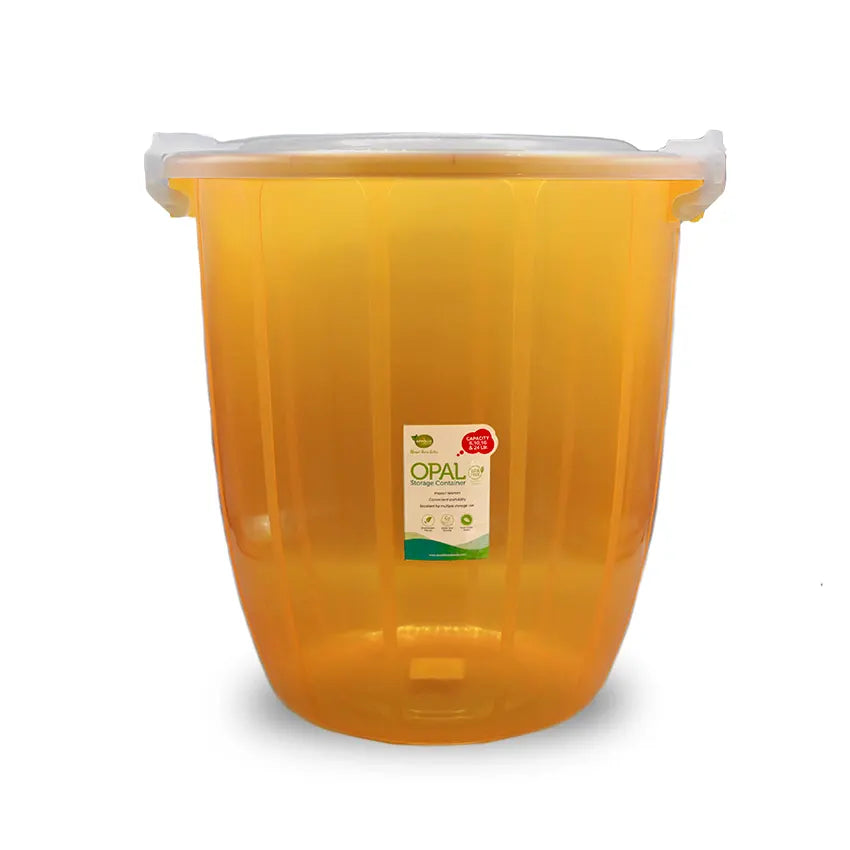 Opal Food Storage Container XL Pack of 2 - (24Litre) Transparent Airtight Food Storage Container - BPA-Free Kitchen Organizer Box for Fresh Food & Pantry Storage - Smoke