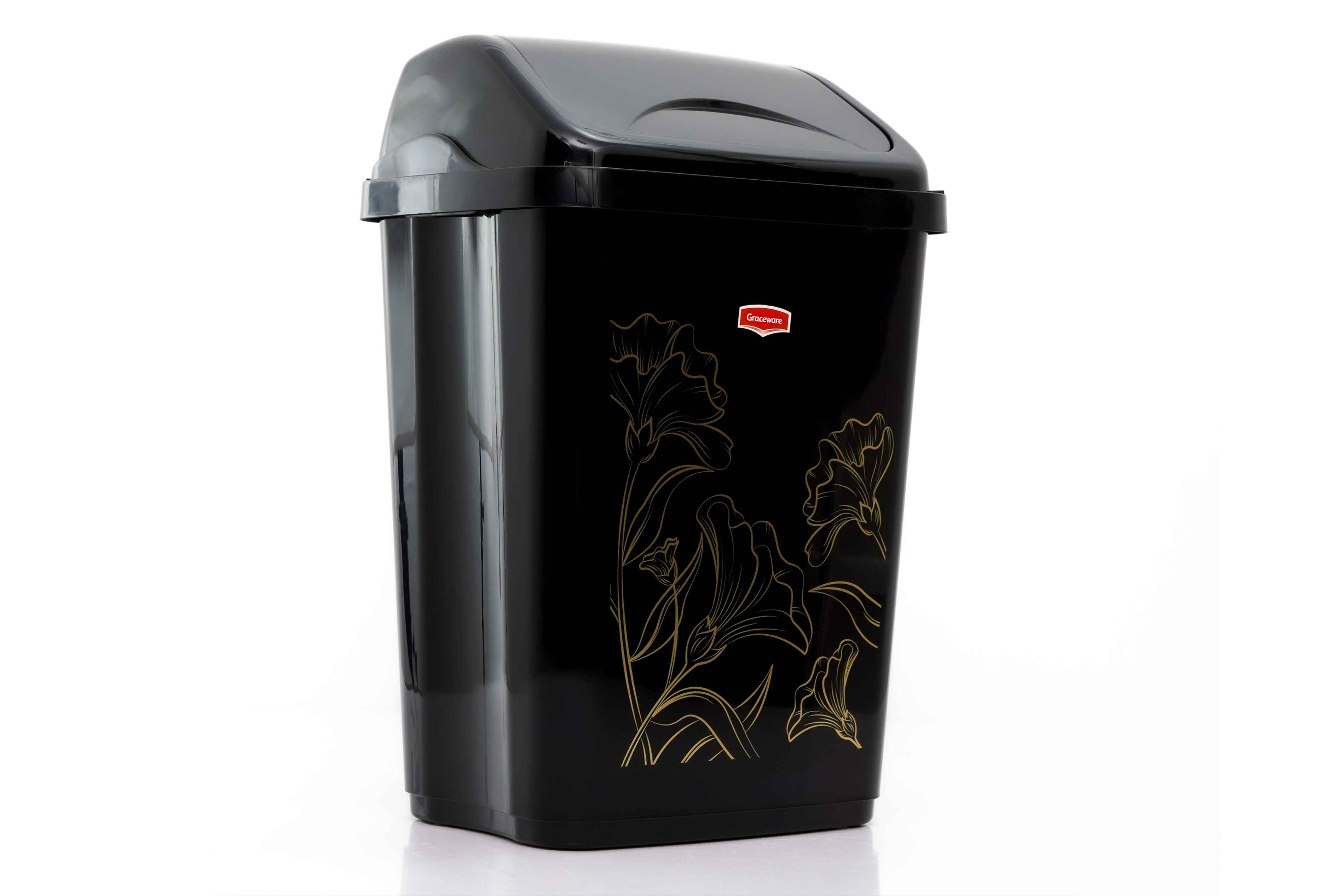 Plastic Dustbin 11L | Compact Swing Lid Waste Bin with Color Variants - Malik Mart P156