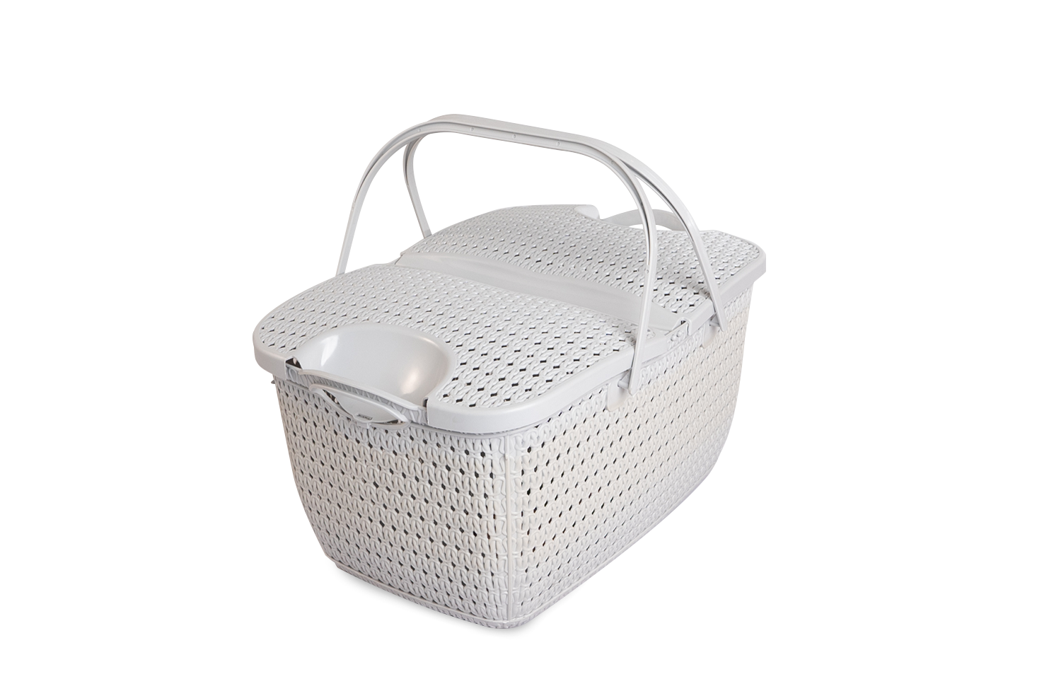 Plastic Picnic Basket | Outdoor Food Storage & Carry Basket - Chocolate - Malik Mart P207