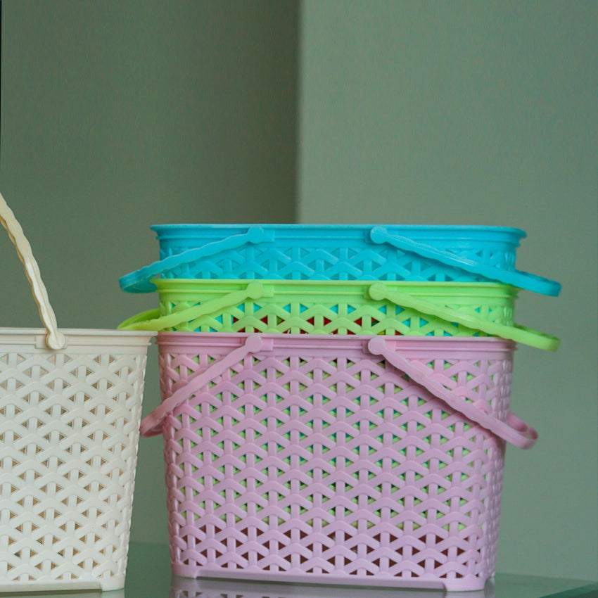 Grace Basket Model 1 Pack of 2 Multi-Purpose Storage Basket - Lightweight Home, Kitchen, Bathroom & Closet Organizer