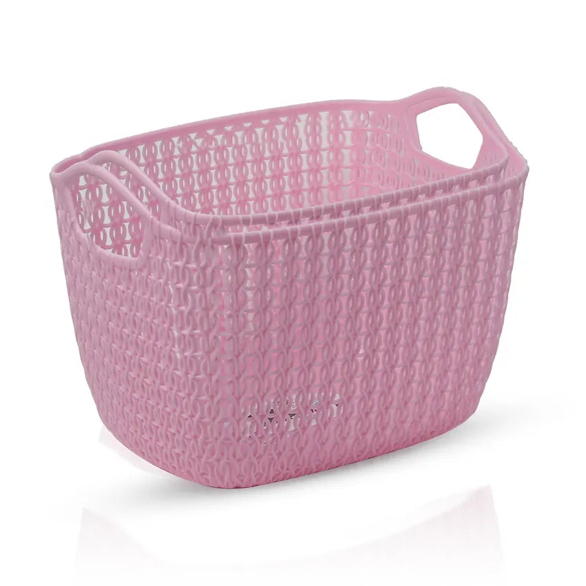 Lace Basket Pack of 2 Airtight Food Storage Container - BPA-Free Kitchen Organizer Box for Fresh Food & Pantry Storage - Blue