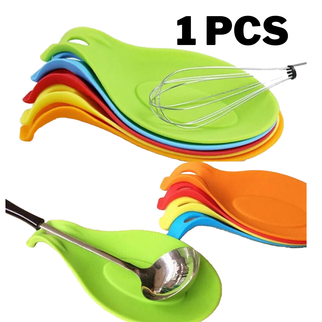 Silicone Spoon Rest Kitchen Utensil Holder Heat Resistant Non Slip Spoon Holder for Spoon Fork Spatula