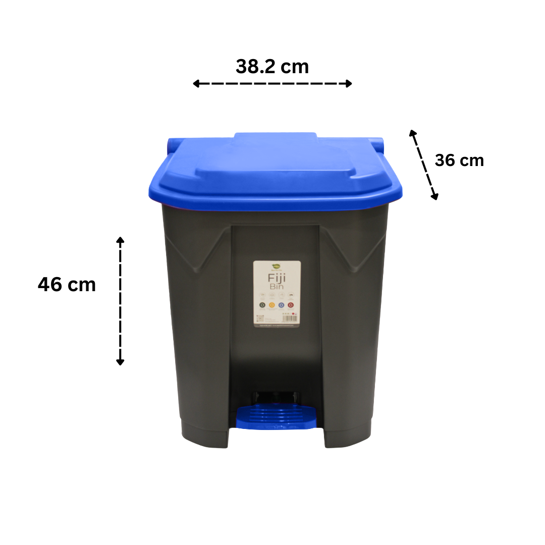 Fiji Bin dustbin - (30Litre) Swing Top Dustbin - Compact Waste Bin for Kitchen, Bathroom, Office & Bedroom