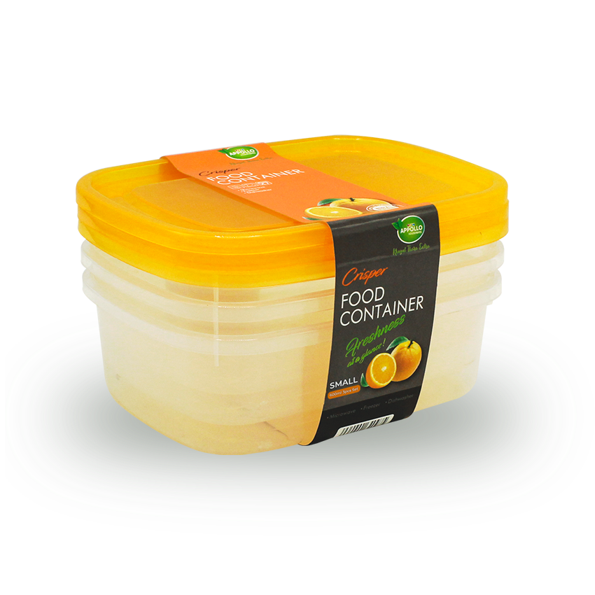 Crisper Food Container Small - (600ml) Airtight Food Storage Container - BPA-Free Kitchen Organizer Box for Fresh Food & Pantry Storage - Assorted