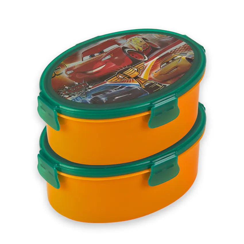 Oval Lunch Box Pack of 2 500ml - Kids School Lunch Box with Portable Hand Carry Design