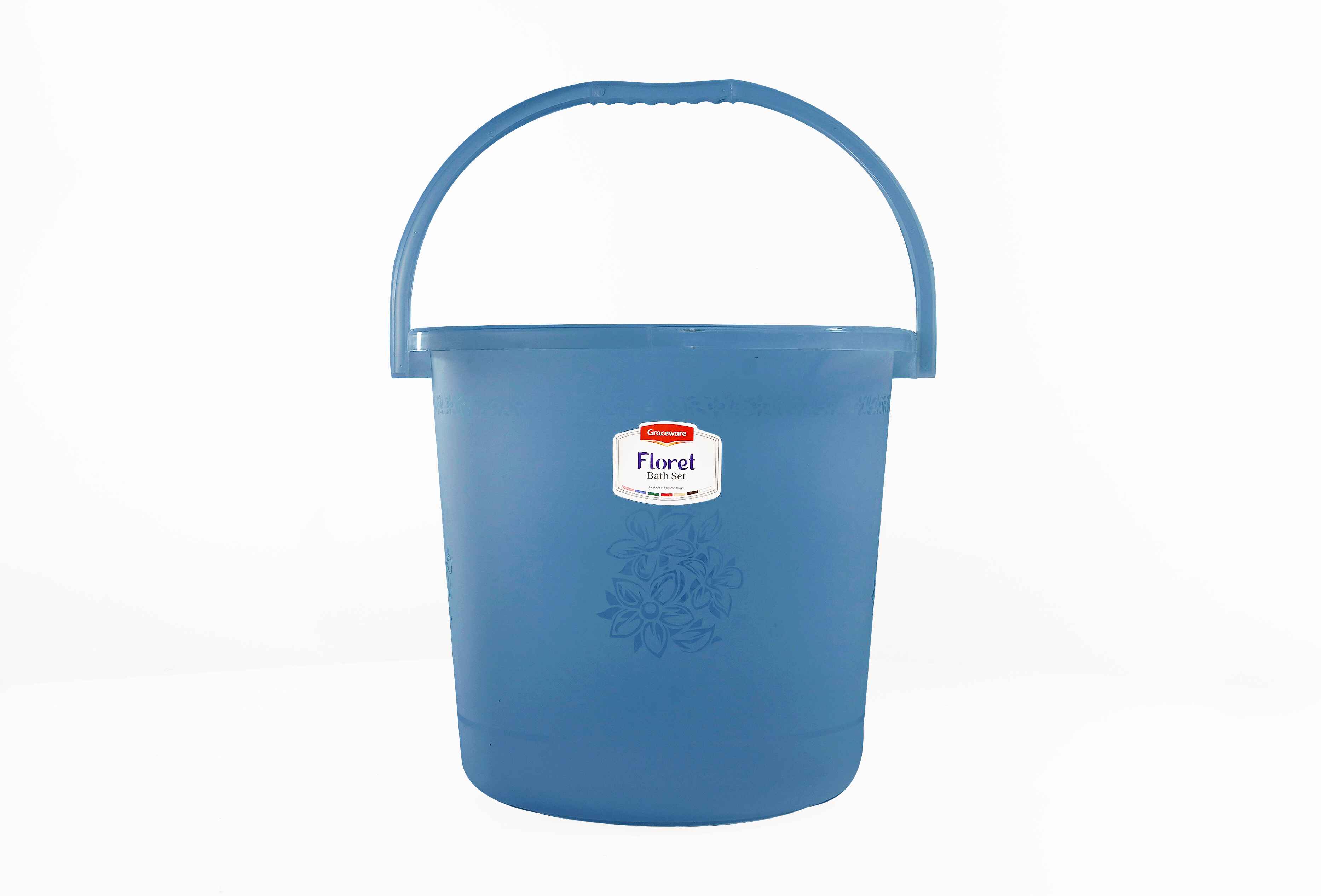 Floret Plastic Bath Set Blue | Stylish Bathroom Accessories Set - Malik Mart P163