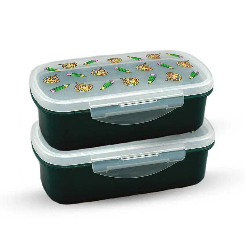Bento Lunch Box M2 Pack of 2 600ml Without Sticker
