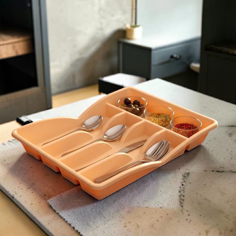 Pristine Cutlery Tray Drawer Organizer for Spoons Forks Knives and Kitchen Tools