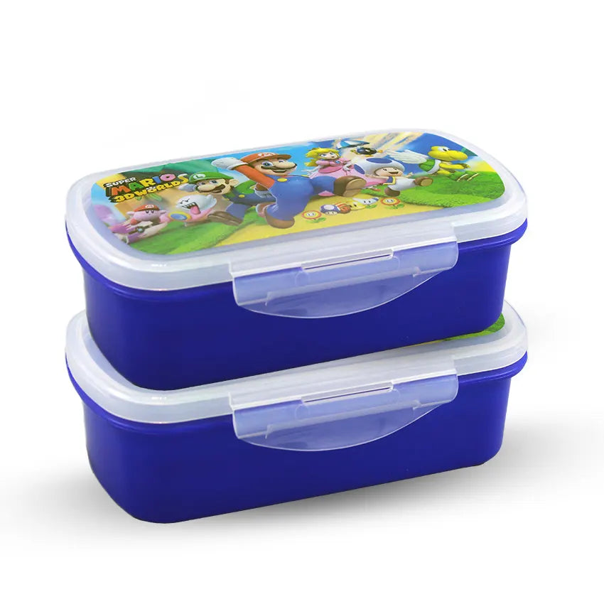 Bento Lunch Box M1 Pack of 2 600ml With Sticker