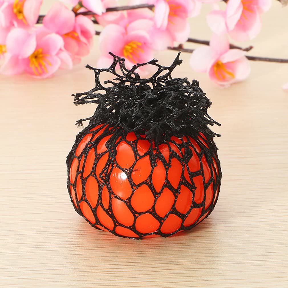 Colorful Mesh Squeeze Stress Ball Toy for Kids and Teens Soft Squishy Fidget Ball Stress