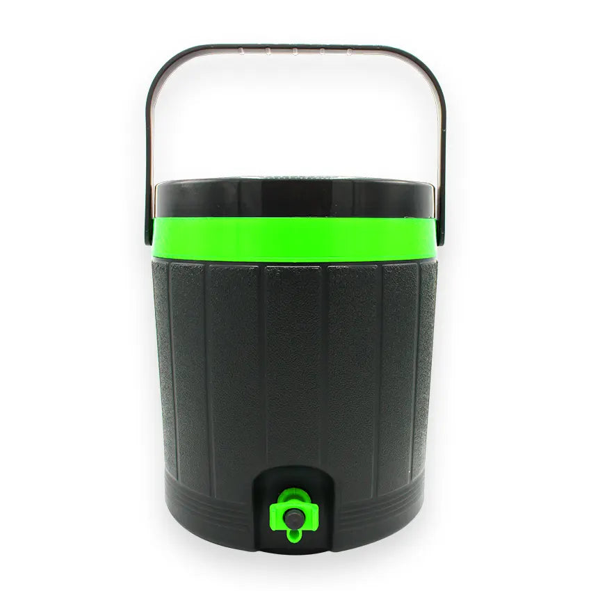 Alpha Cooler - (10Litre) Insulated Portable Water Cooler - BPA-Free Drink Storage for Home, Picnic & Outdoor Use - Grey Orange