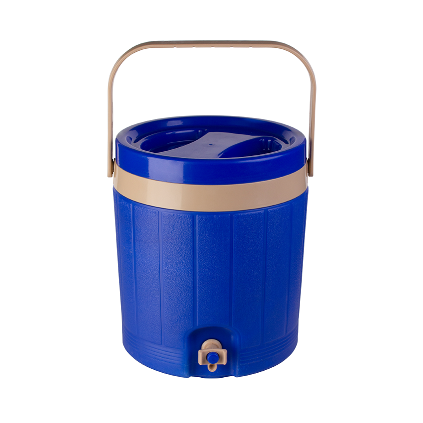 Alpha Cooler - (14Litre) Insulated Portable Water Cooler - BPA-Free Drink Storage for Home, Picnic & Outdoor Use - Grey Orange