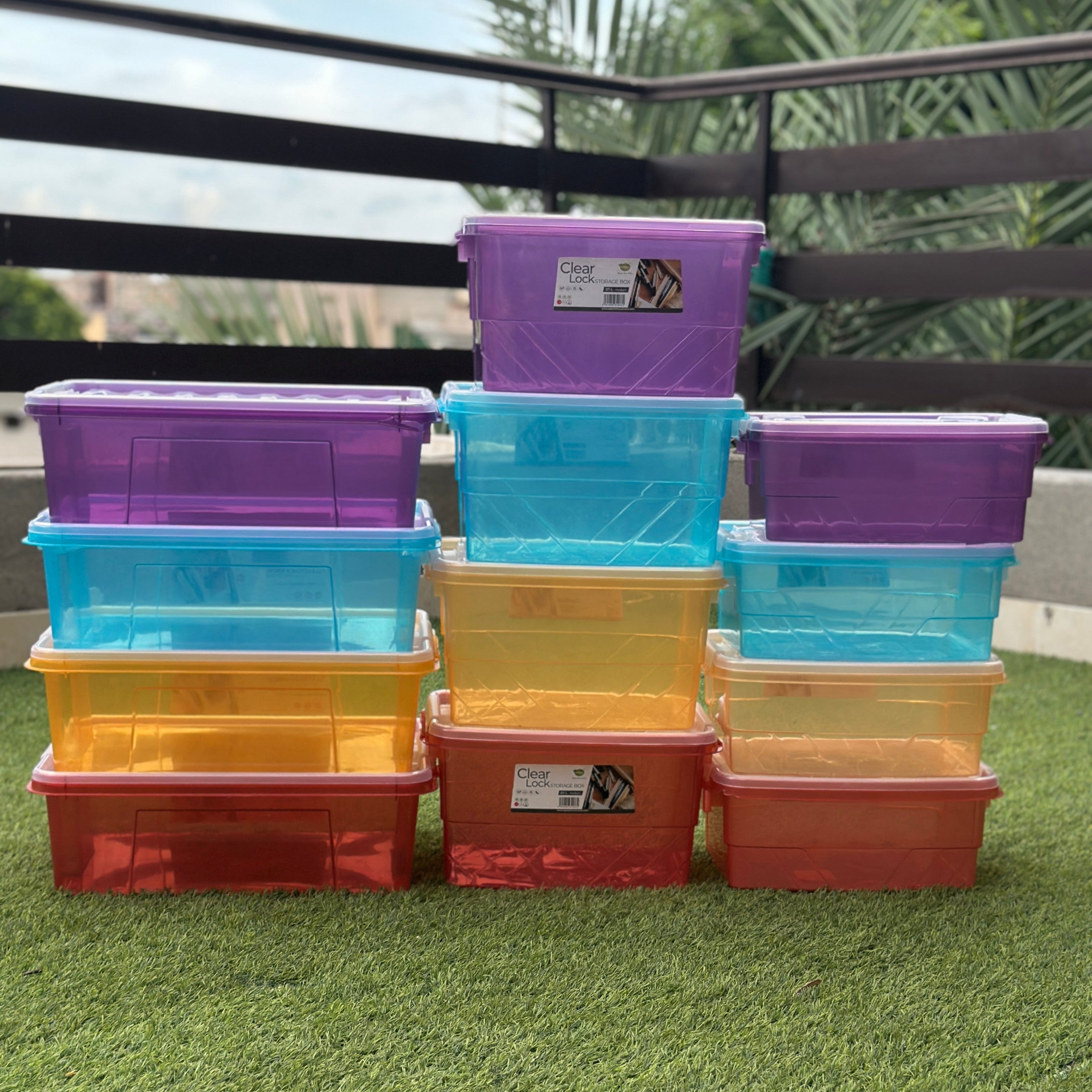 Clear Lock Pack of 3 - (S/M/L) Airtight Food Storage Container - BPA-Free Kitchen Organizer Box for Fresh Food & Pantry Storage