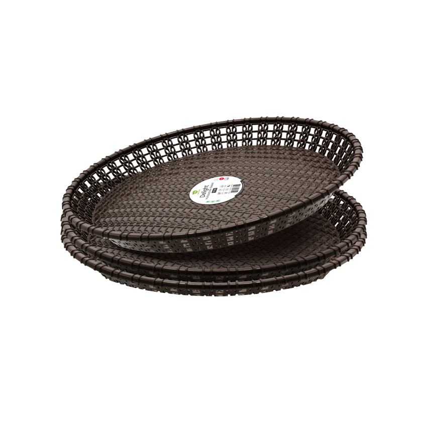 Delight Multipurpose Basket (Pack of 3) Compartment Serving Tray - Elegant Dry Fruit, Snacks & Dessert Tray for Home Serving