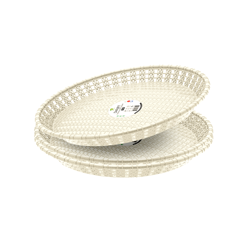 Delight Multipurpose Basket (Pack of 3) Compartment Serving Tray - Elegant Dry Fruit, Snacks & Dessert Tray for Home Serving