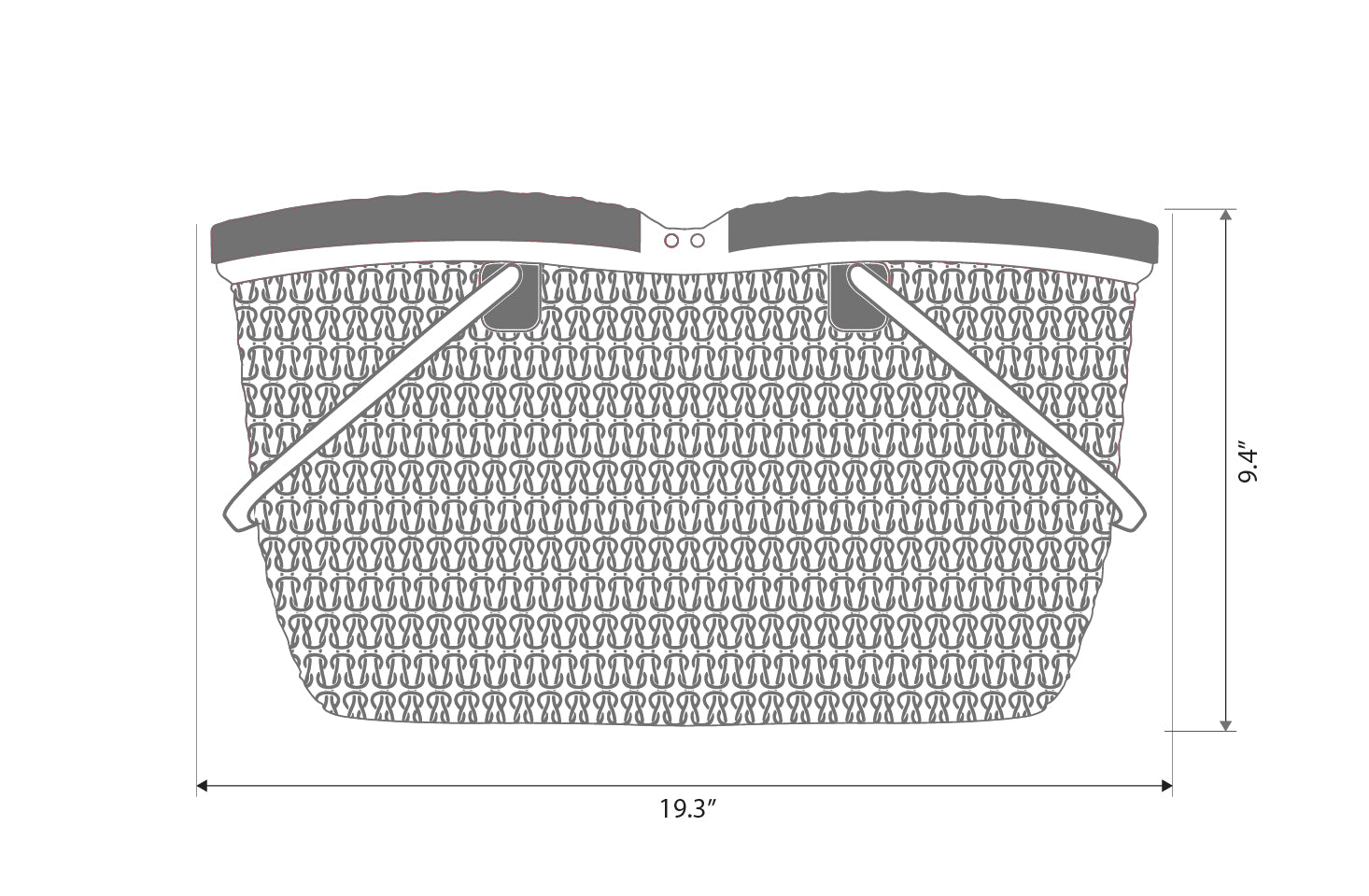 Plastic Picnic Basket | Outdoor Food Storage & Carry Basket - Assorted - Malik Mart P205
