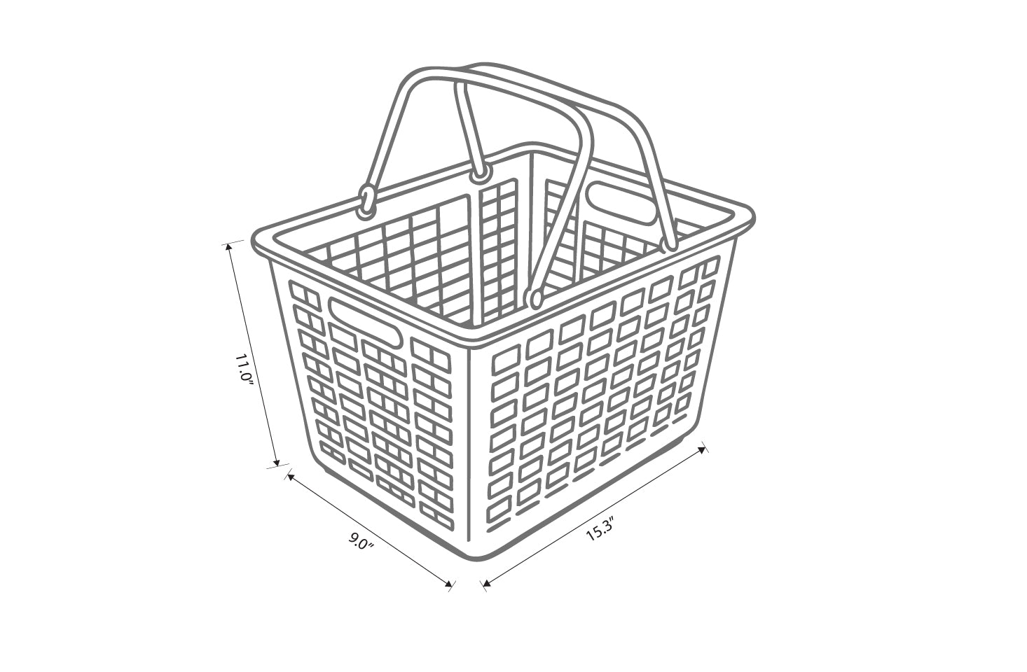 Plastic Carry Basket | Multipurpose Shopping & Storage Basket - Malik Mart P183