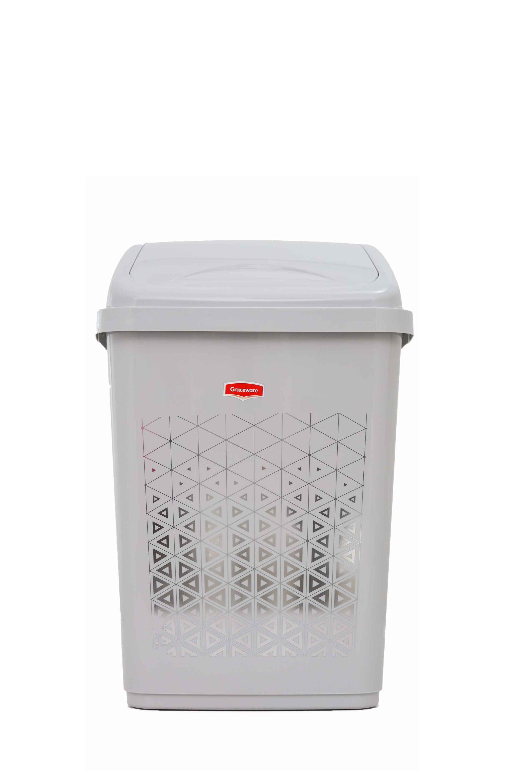 Plastic Dustbin 11L | Compact Swing Lid Waste Bin with Color Variants Grey - Malik Mart P156