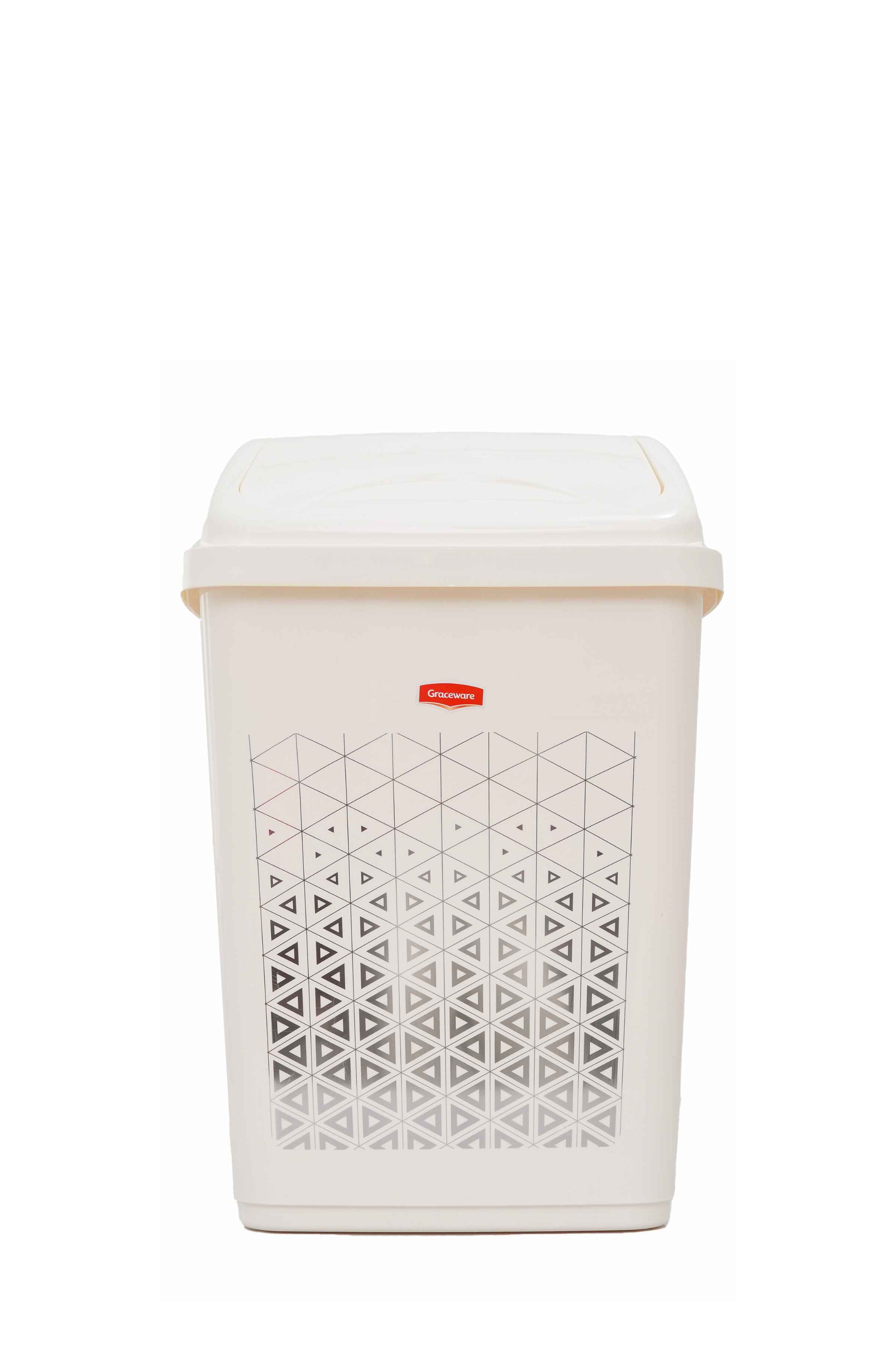 Plastic Dustbin 11L | Compact Swing Lid Waste Bin with Color Variants White - Malik Mart P156