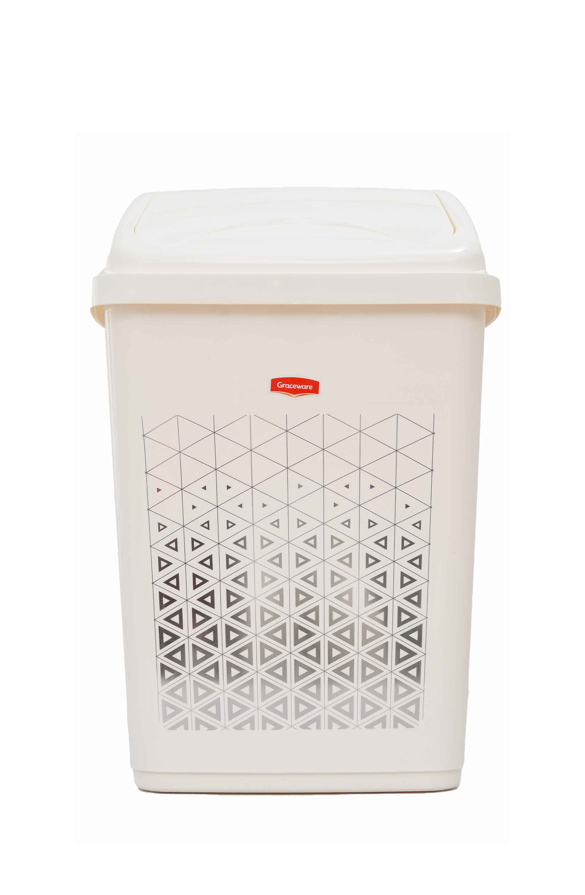 Plastic Dustbin 26L | Large Swing Lid Waste Bin with Color Variants White - Malik Mart P157