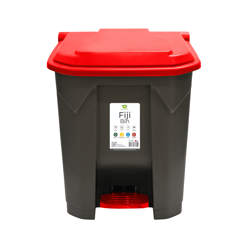 Fiji Bin dustbin - (30Litre) Swing Top Dustbin - Compact Waste Bin for Kitchen, Bathroom, Office & Bedroom - Blue