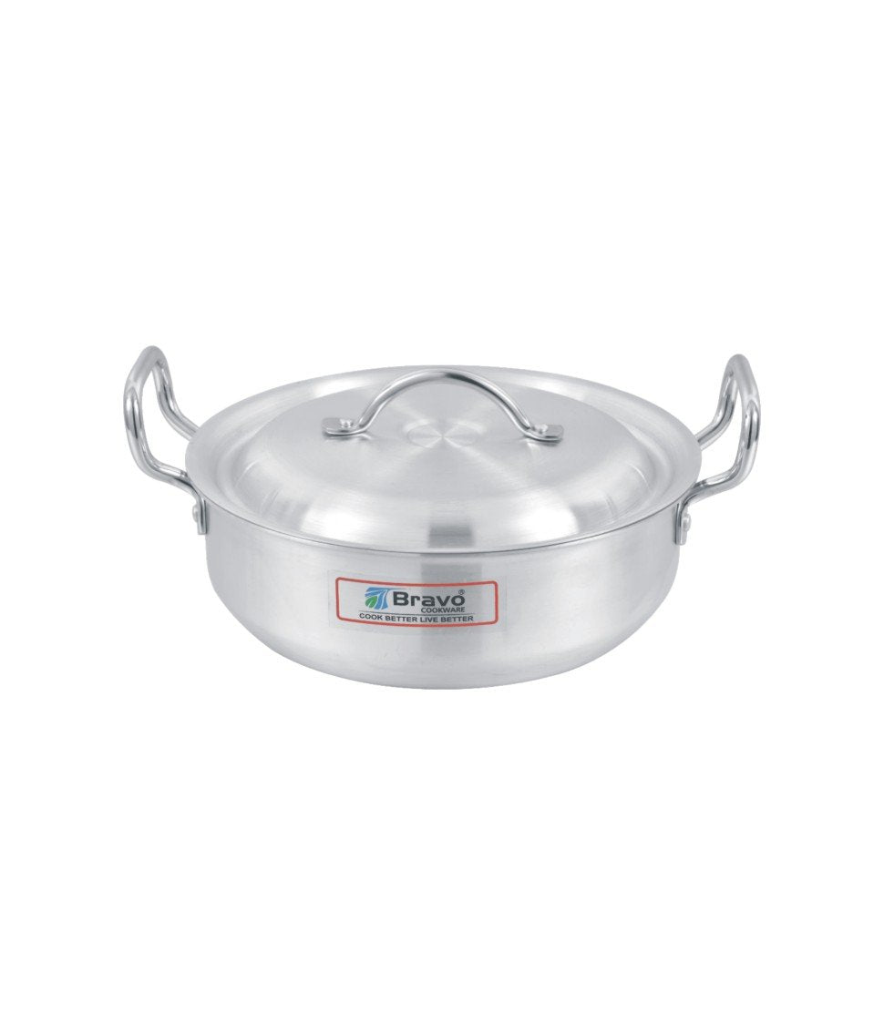 Metal Finish Flat Karahi Set