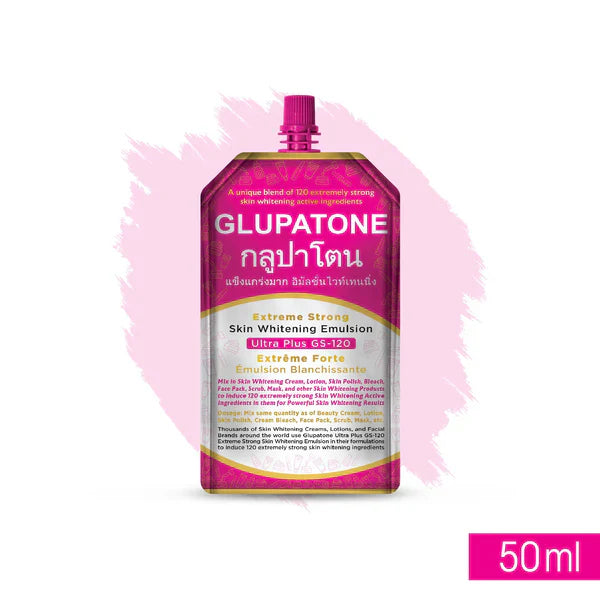 Gluptone Extreme Strong Whitening Emulsion Ultra Plus GS-120 For Face & Body 50ml