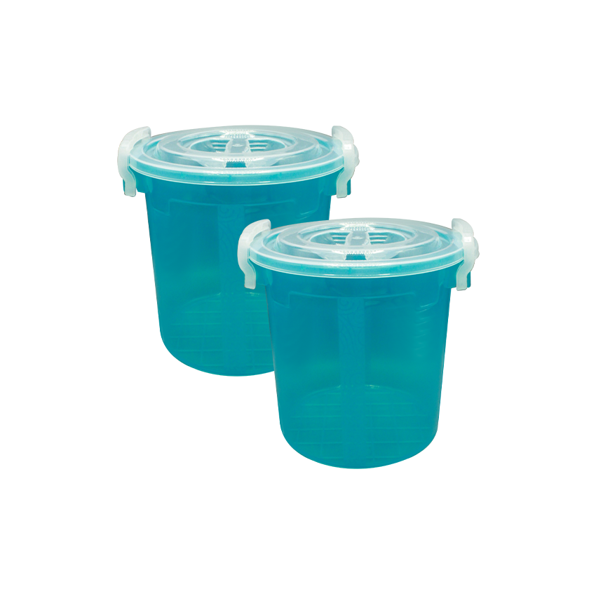 Handy Food Storage Container Medium Pack of 2 - (10Litre) Airtight Food Storage Container - BPA-Free Kitchen Organizer Box for Fresh Food & Pantry Storage - Turqoise
