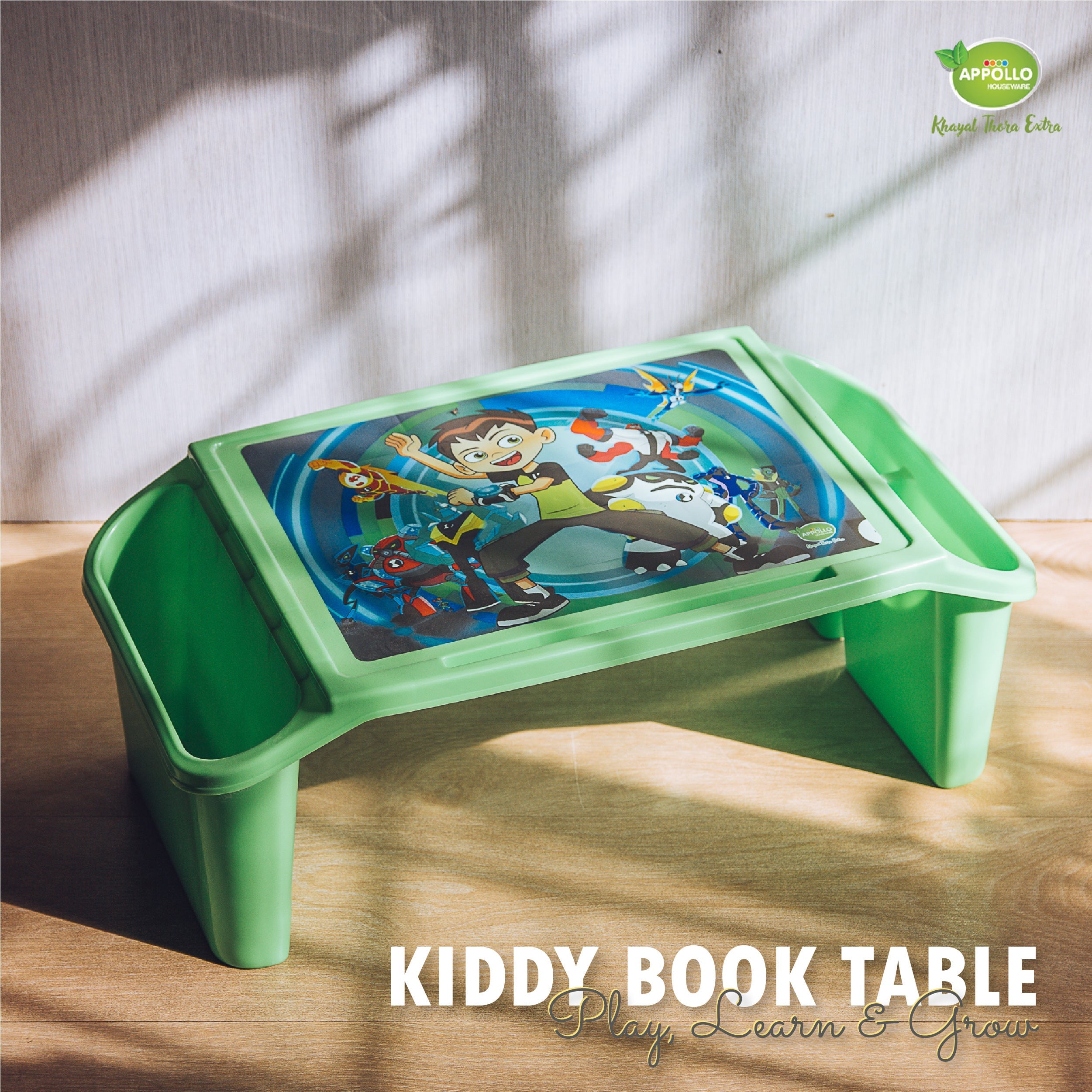 Kiddy Book Table with sticker Kids Study Table with Sticker - Lightweight Activity Table for Reading, Writing & Play