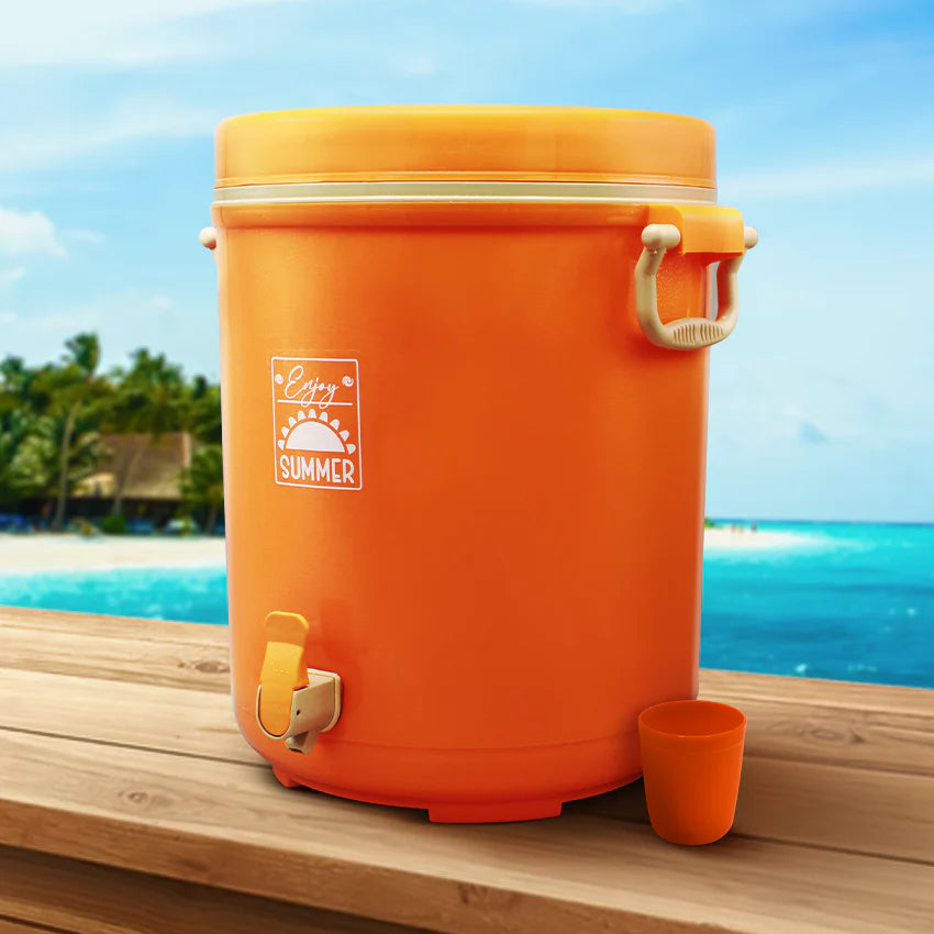 Magnum Cooler 22 Litre Insulated Portable Water Cooler - BPA-Free Drink Storage for Home, Picnic & Outdoor Use - Orange