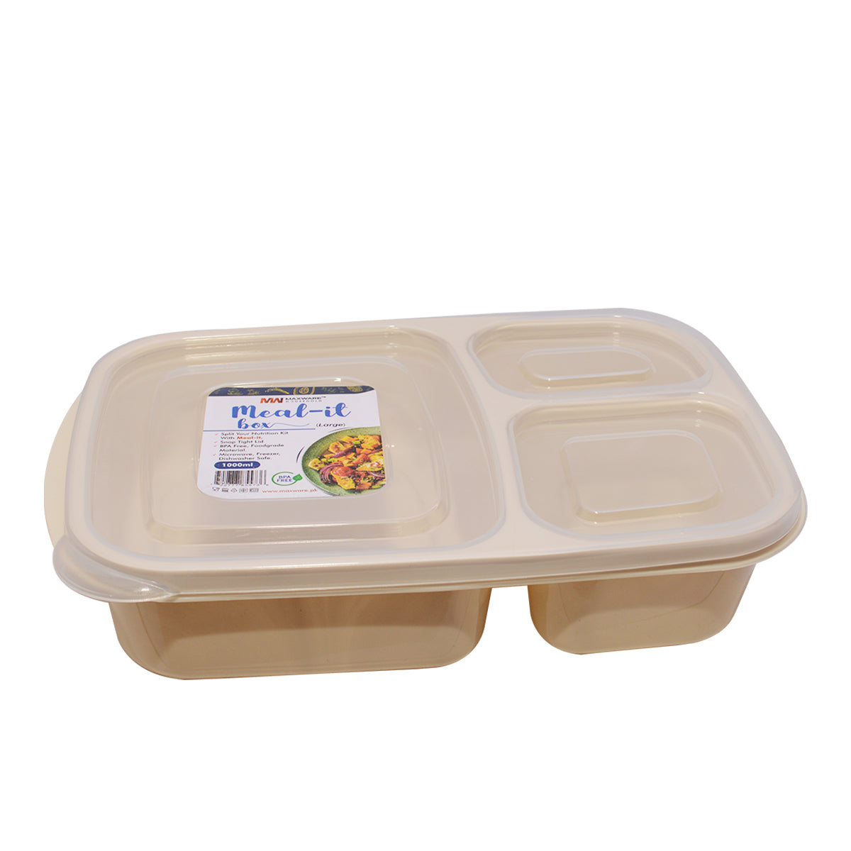 Meal It Large Lunch Box 1000ml Compartment Food Storage Box