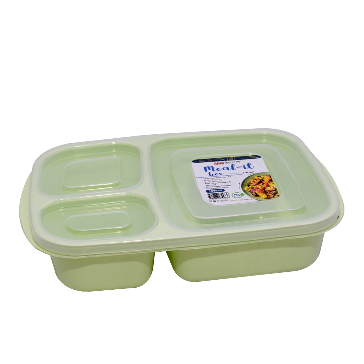 Meal It Large Lunch Box 1000ml Compartment Food Storage Box