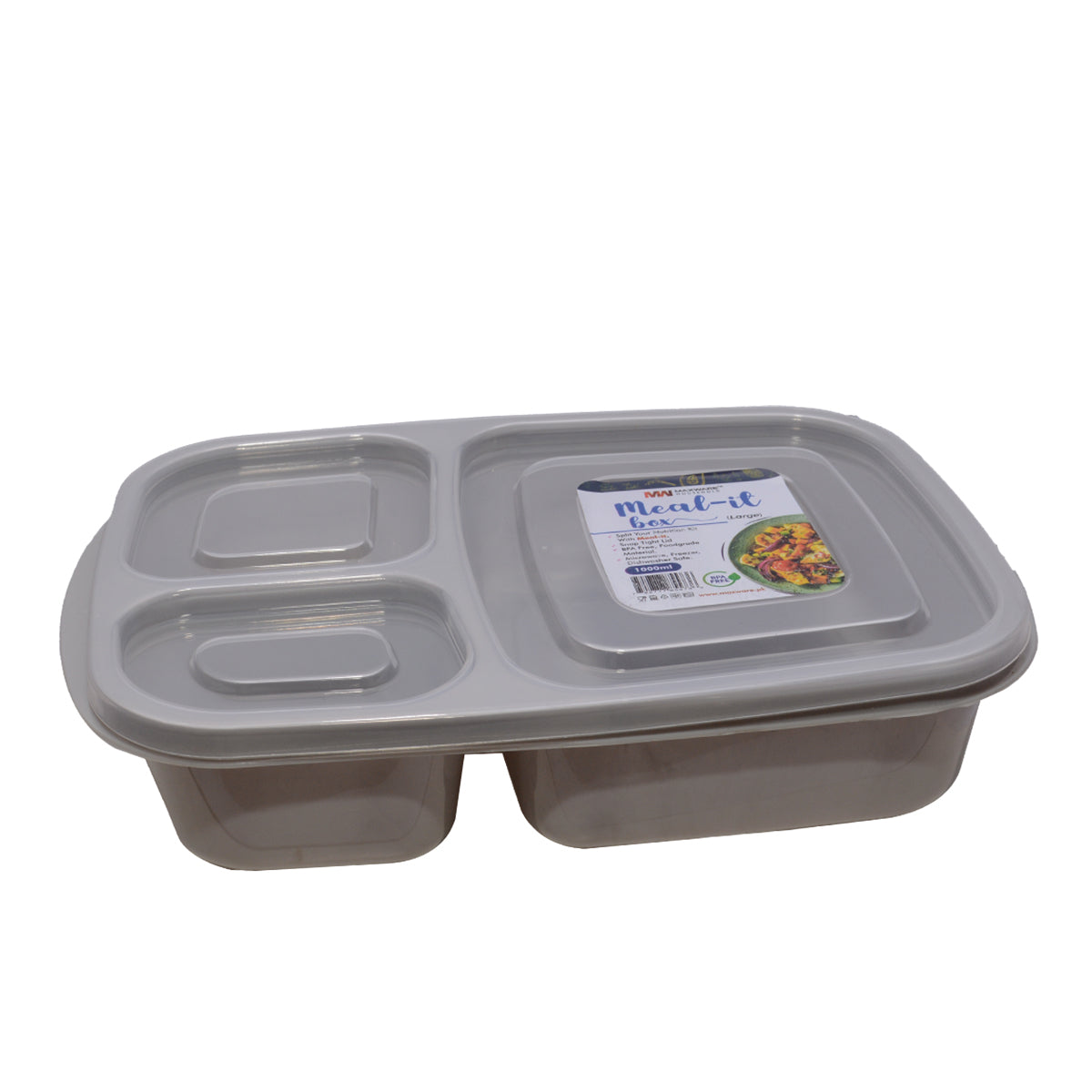 Meal It Large Lunch Box 1000ml Compartment Food Storage Box
