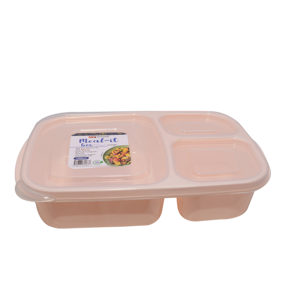 Meal It Large Lunch Box 1000ml Compartment Food Storage Box
