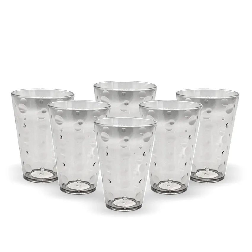 Party Acrylic Glass Model 3 Pack of 6 - (250ml) Acrylic Glass Set - Durable Drinkware for Juice, Water, Cold Drinks & Daily Serving - Purple
