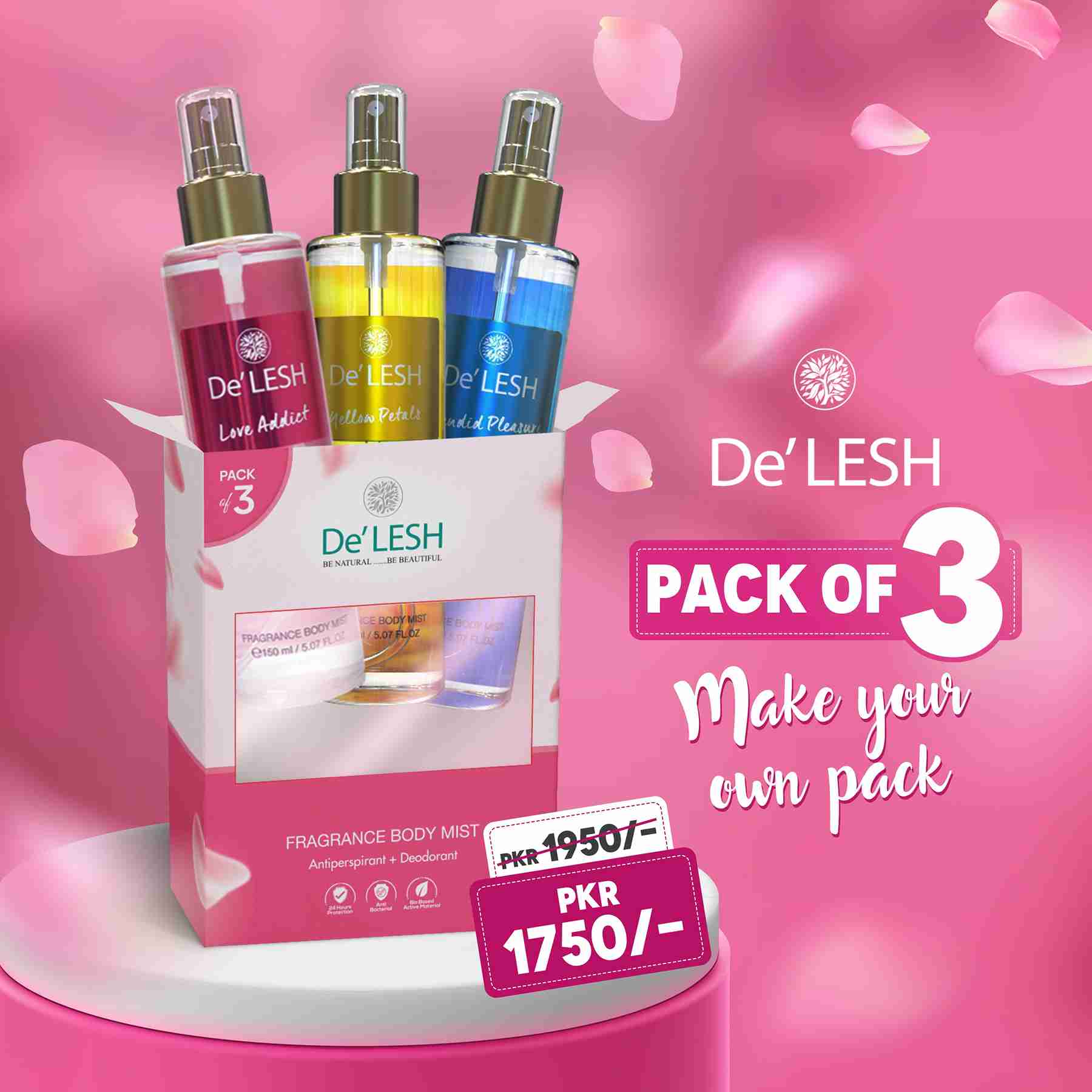 Pack Of Any 3 Body Mist