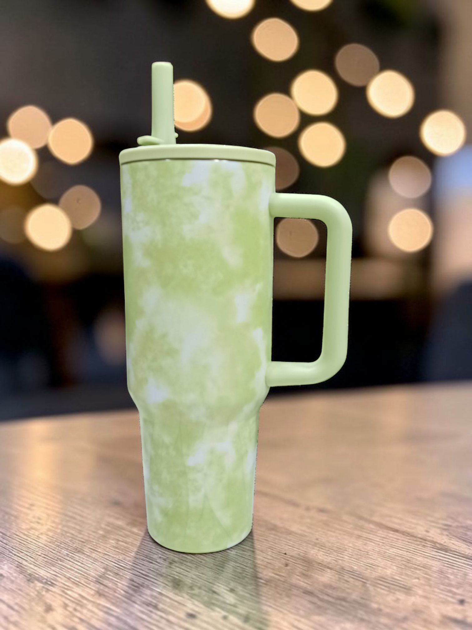 1200ml Marble Design Travel Tumbler with Handle and Straw | Stainless Steel Mug for Daily Use