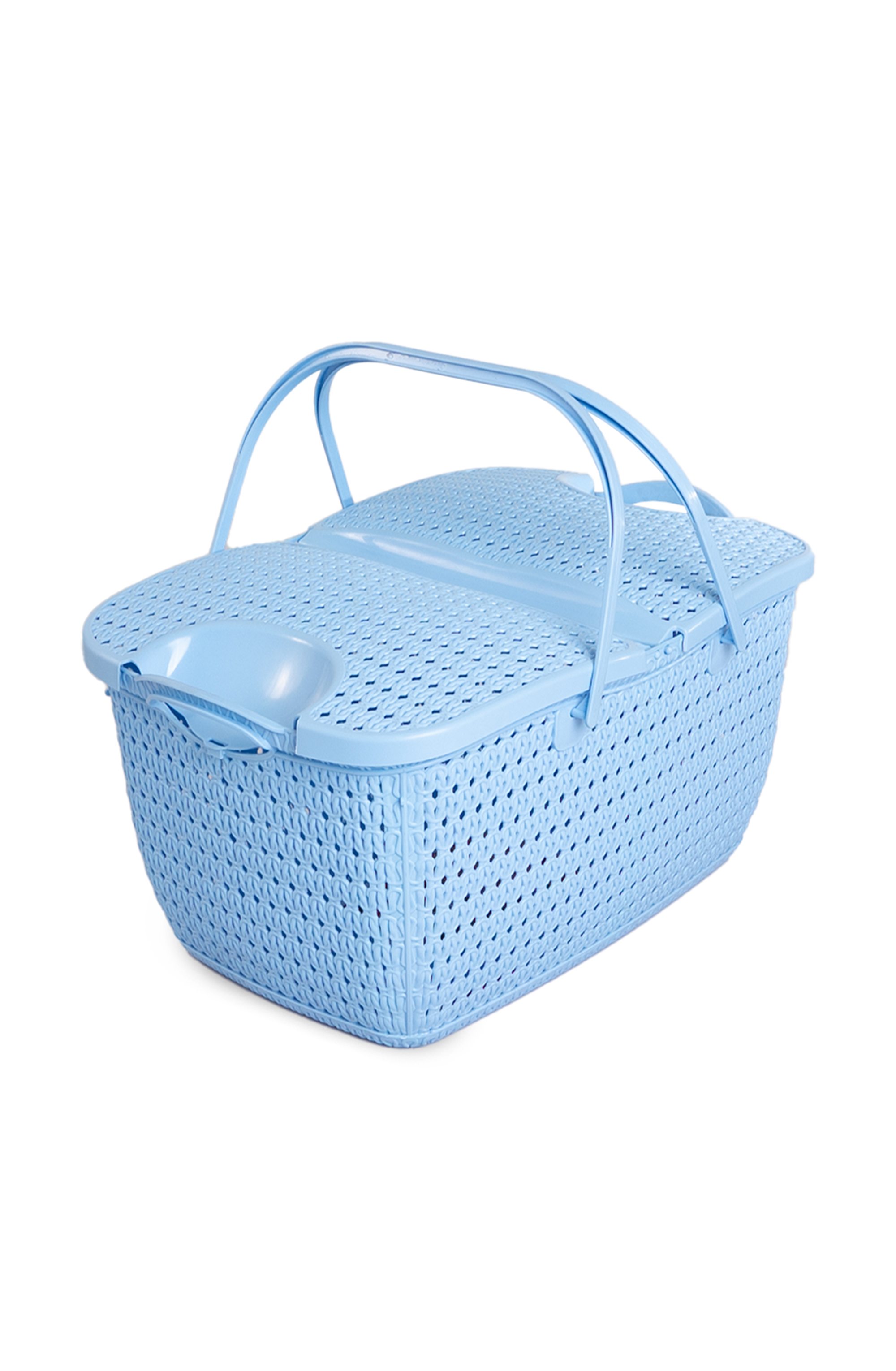Plastic Picnic Basket | Outdoor Food Storage & Carry Basket - Assorted - Malik Mart P205