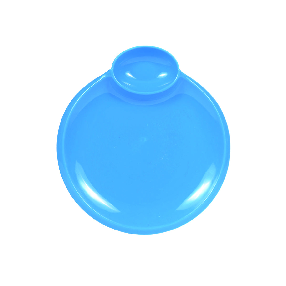 Round Snack Plate Pack of 2 Colorful Serving Plates for Kids and Parties