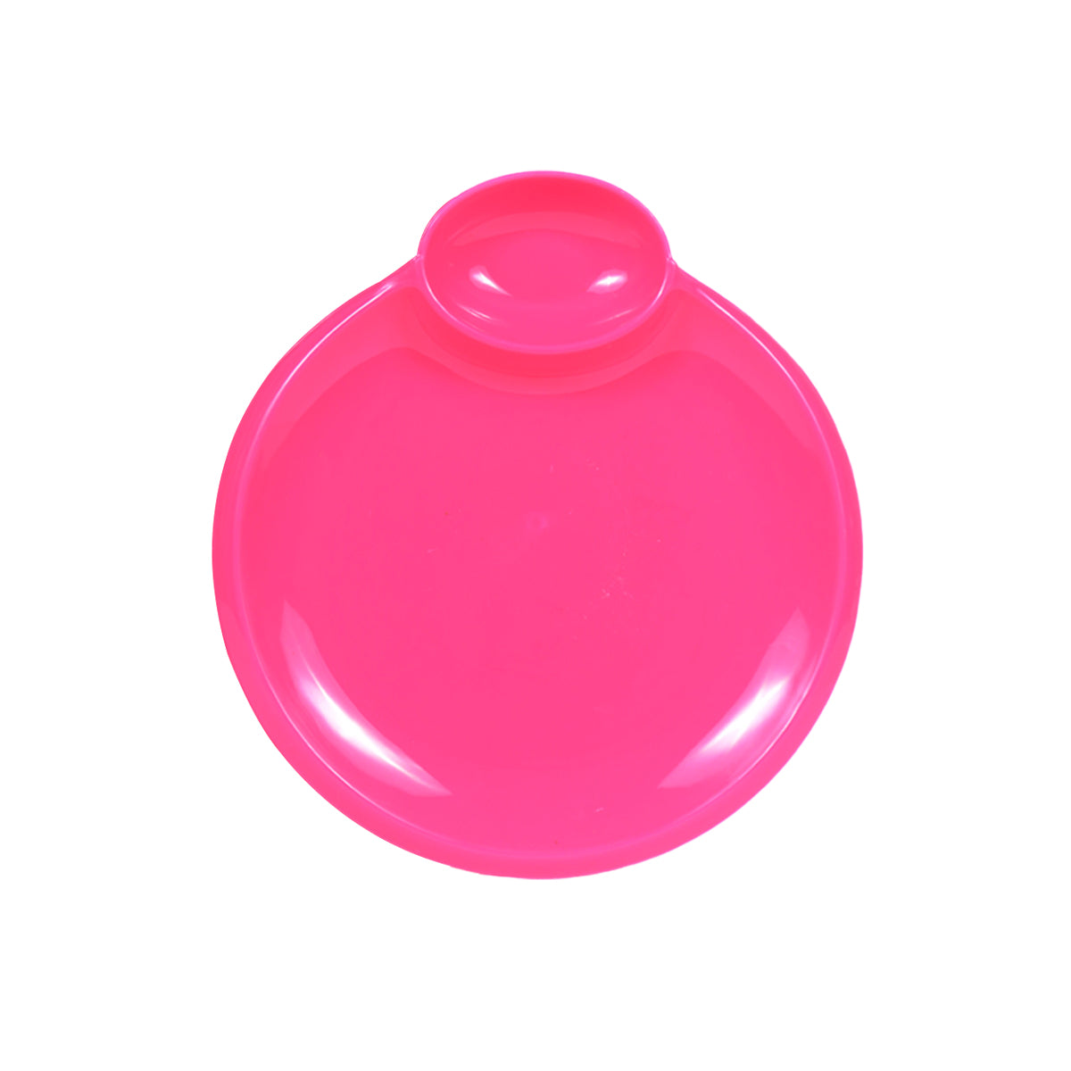 Round Snack Plate Pack of 2 Colorful Serving Plates for Kids and Parties