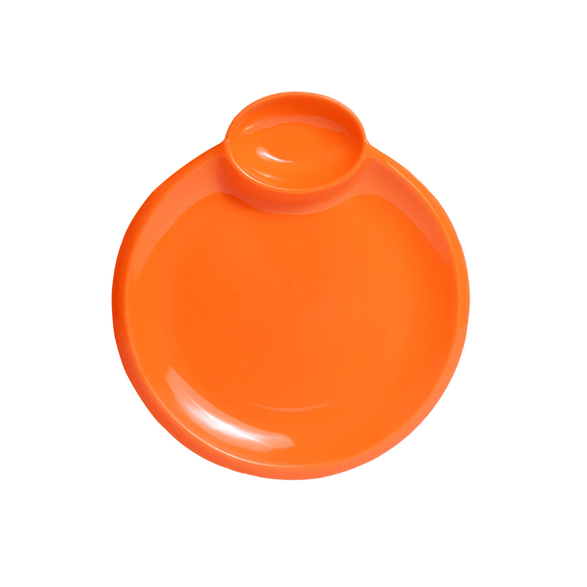Round Snack Plate Pack of 2 Colorful Serving Plates for Kids and Parties