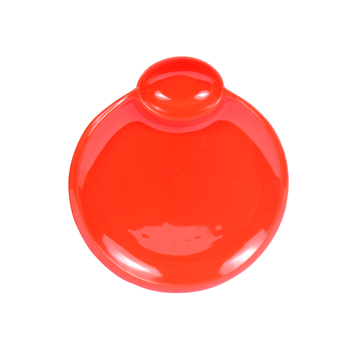 Round Snack Plate Pack of 2 Colorful Serving Plates for Kids and Parties