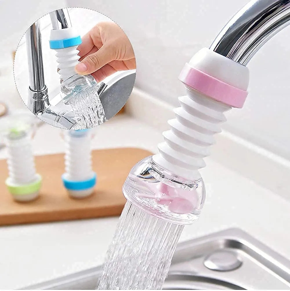 360° Swivel Faucet Extender Water Saving Splash Filter Nozzle Flexible Sink Tap Aerator